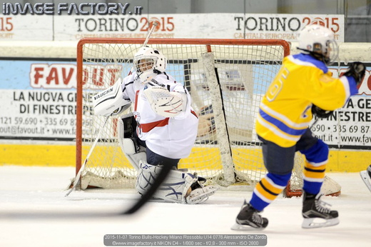 2015-11-07 Torino Bulls-Hockey Milano Rossoblu U14 0776 Alessandro De Zordo